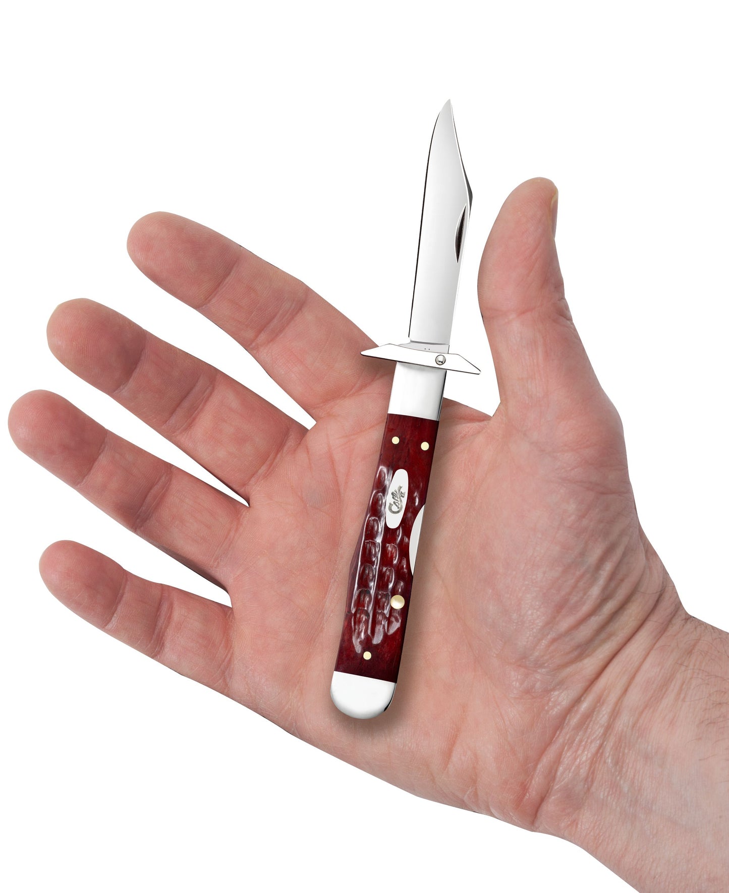 Case Knife Pocket Worn Old Red Bone Corn Cob Jig Cheetah Cub 10309