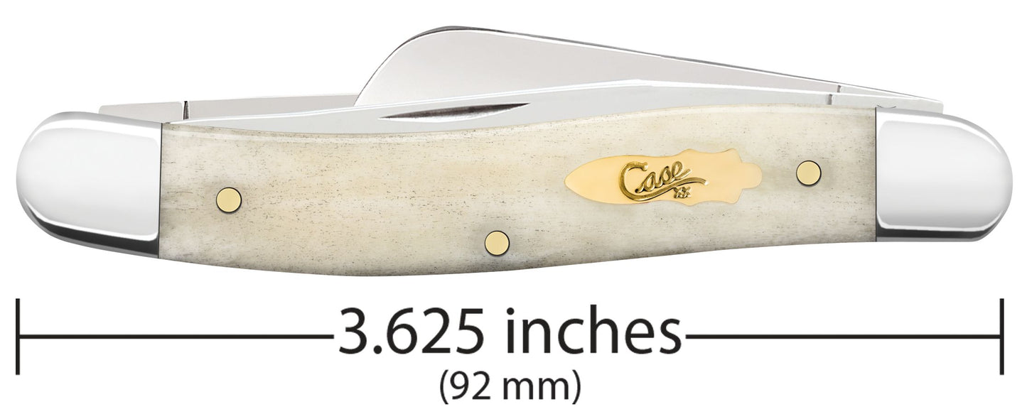 Case Knife Natural Bone Smooth Medium Stockman 11021