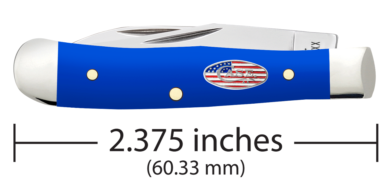 Case Knife Royal Blue Synthetic Smooth Tiny Trapper 16401