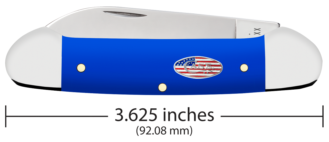 Case Knife Royal Blue Synthetic Smooth Canoe 16404