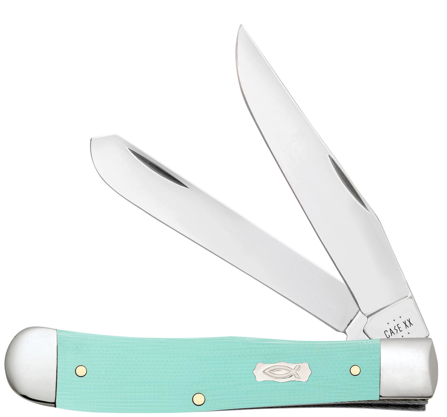 Case Knife Seafoam Green G10 Trapper 18100