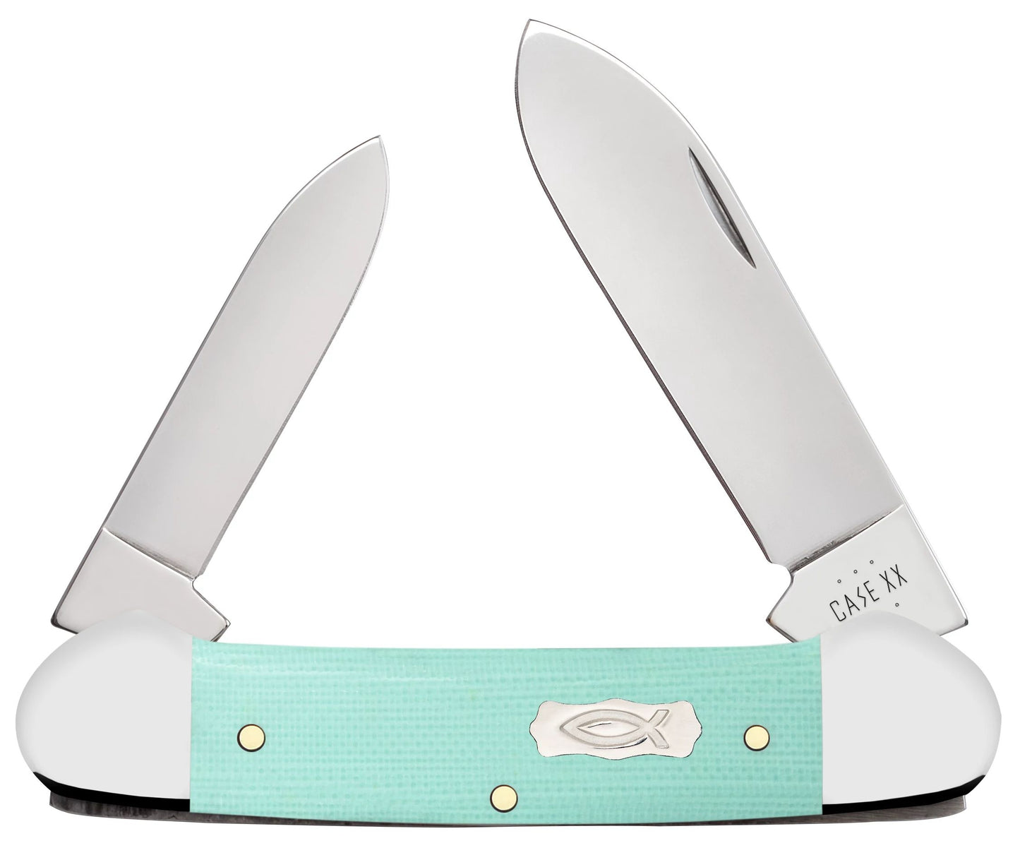 Case Knife Seafoam Green G10 Canoe 18103
