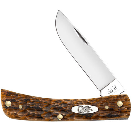 Case Knife Amber Peach Sod Buster 30092