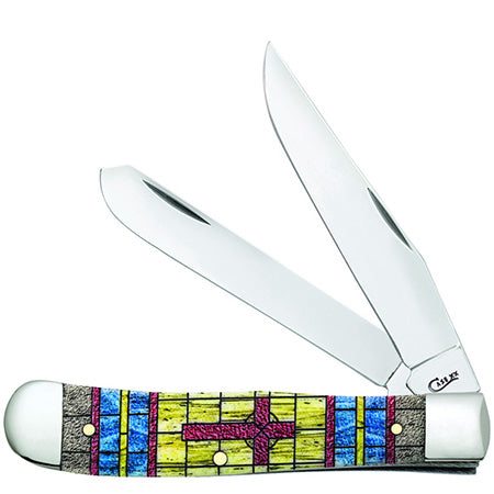 Case Knife Stained Glass Cross 38713