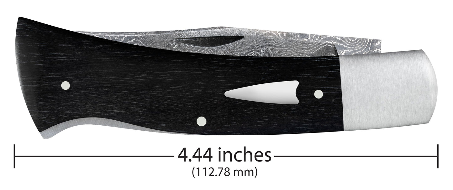 Case Knife Ruple Ebony Wood Damascus Axe Handle 47545