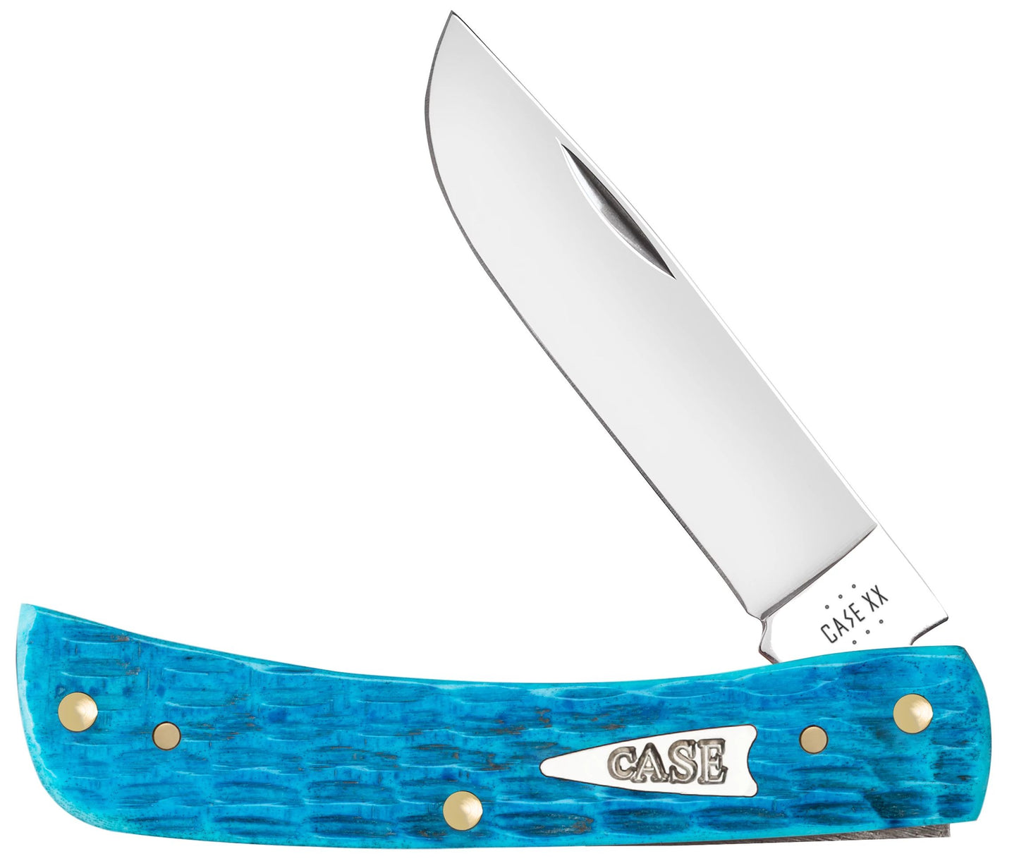 Case Knife Sky Blue Jig Sod Buster 50643