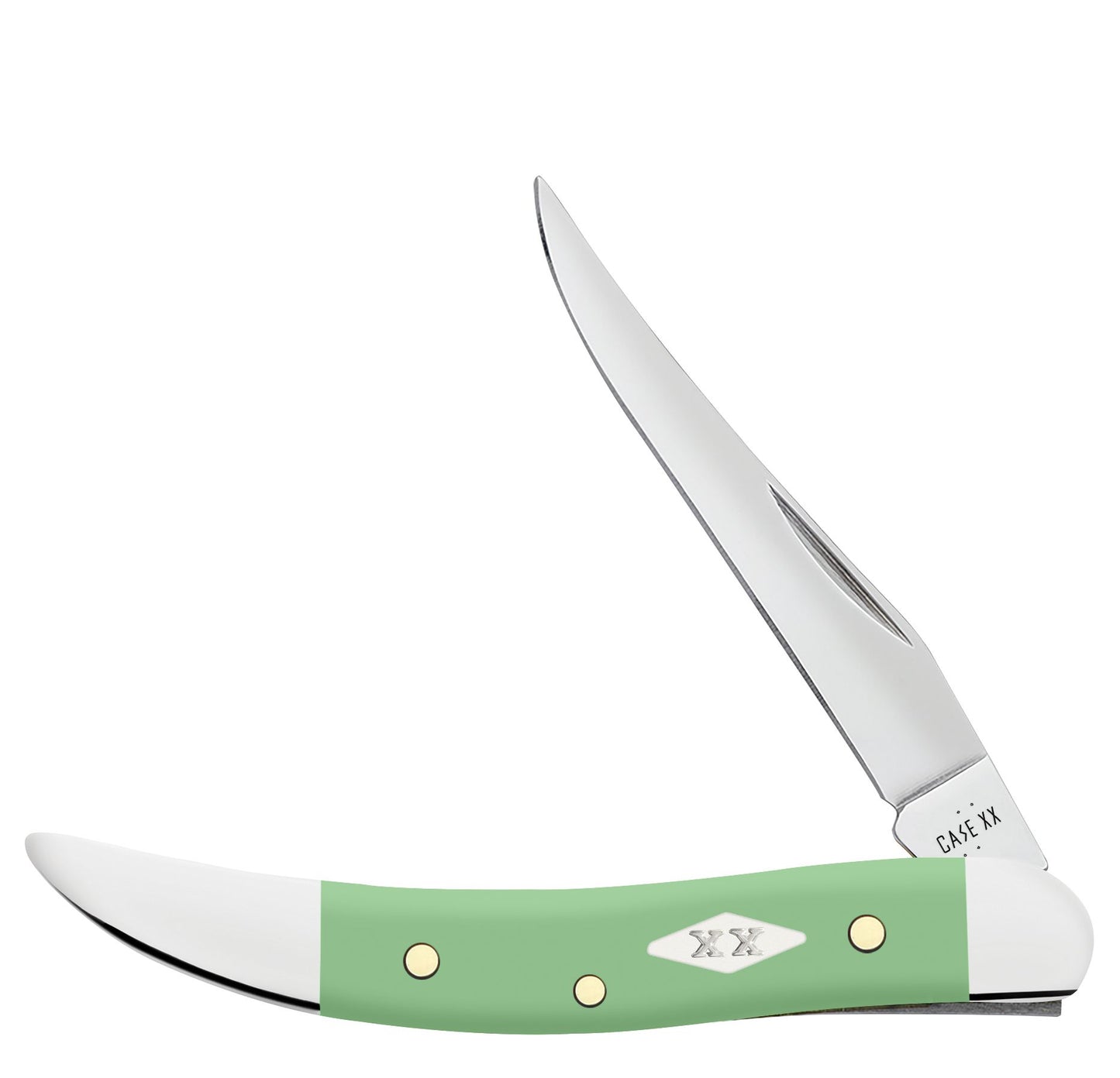 Case Knife Mint Green Synthetic Smooth Small Texas Toothpick 63835