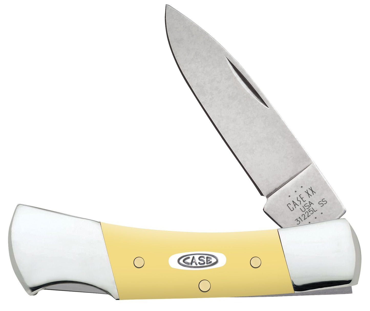 Case Knife Yellow Synthetic Lockback 81089