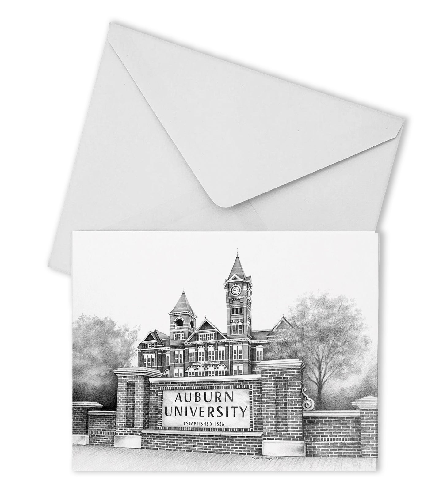 Auburn Campus Note Card
