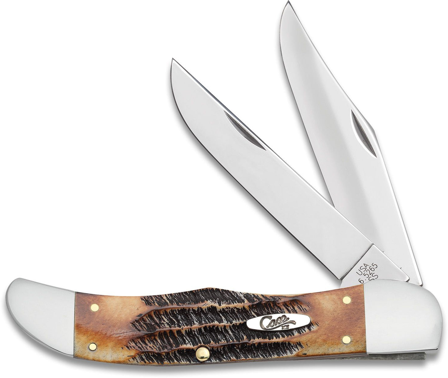 Case Knife 6.5 Bone Stag Swell Center 65326