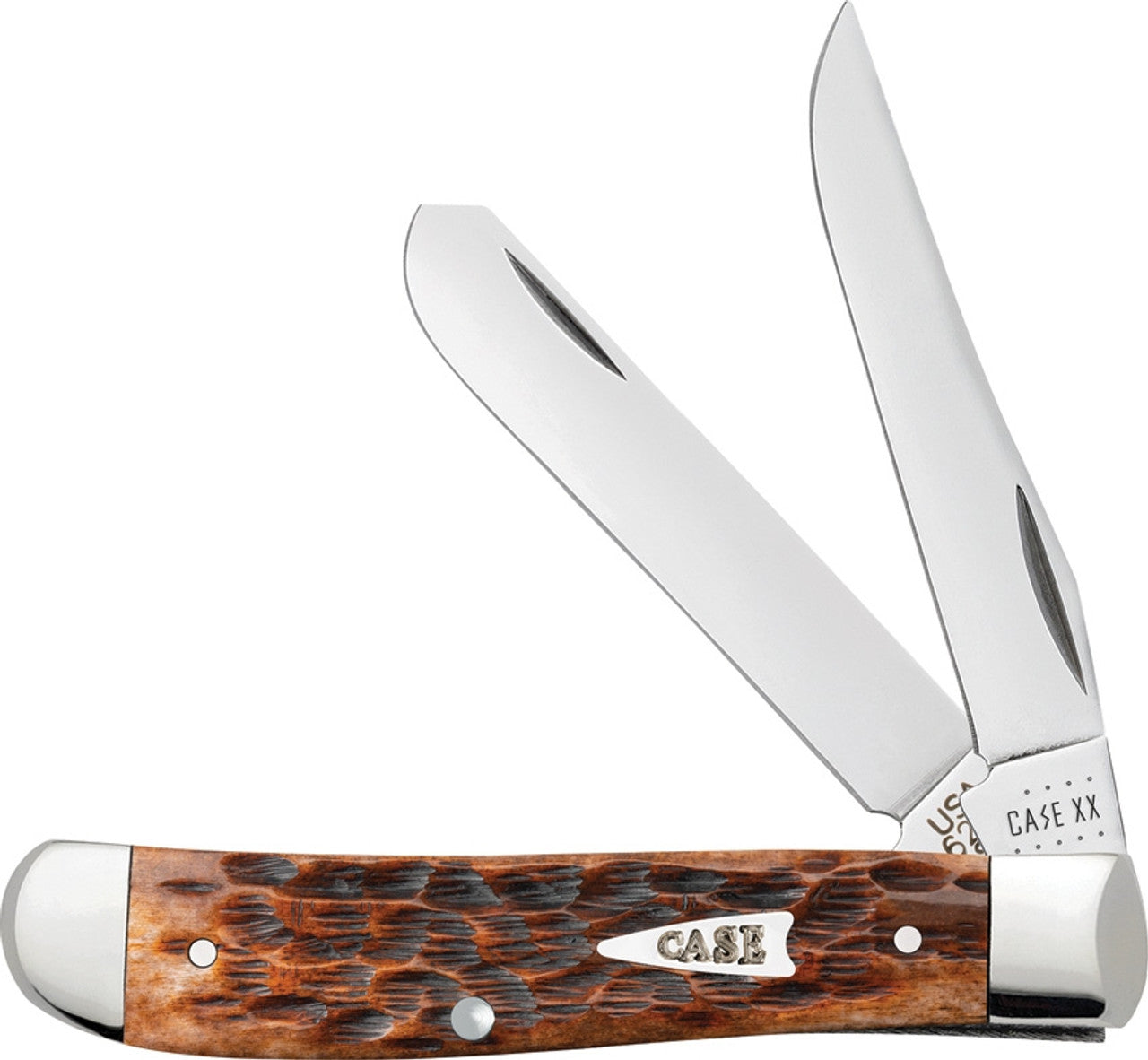 Case Knife Brown Bone Peach Seed Trapper 42652