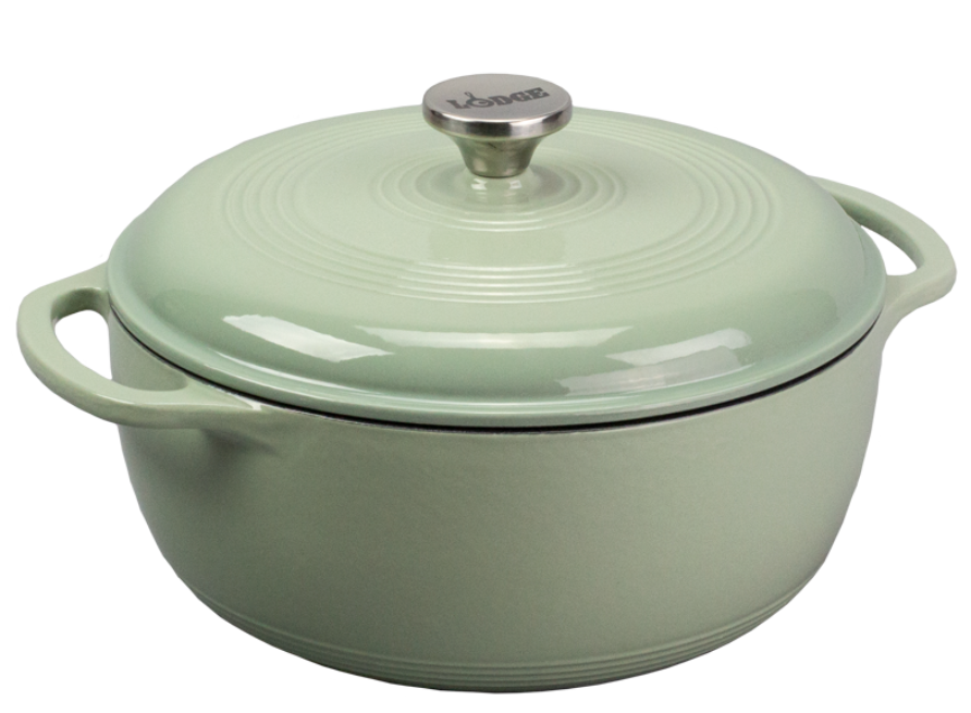 Lodge Cast Iron Enameled Dutch Oven Desert Sage 6QT