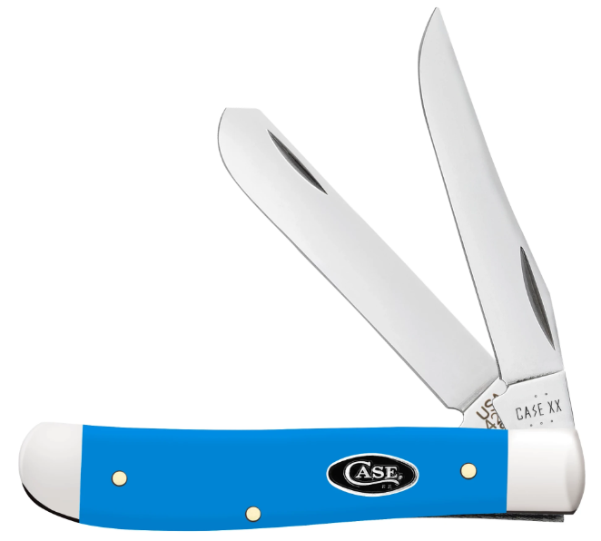 Case Knife Light Blue Synthetic Smooth Mini Trapper 68901