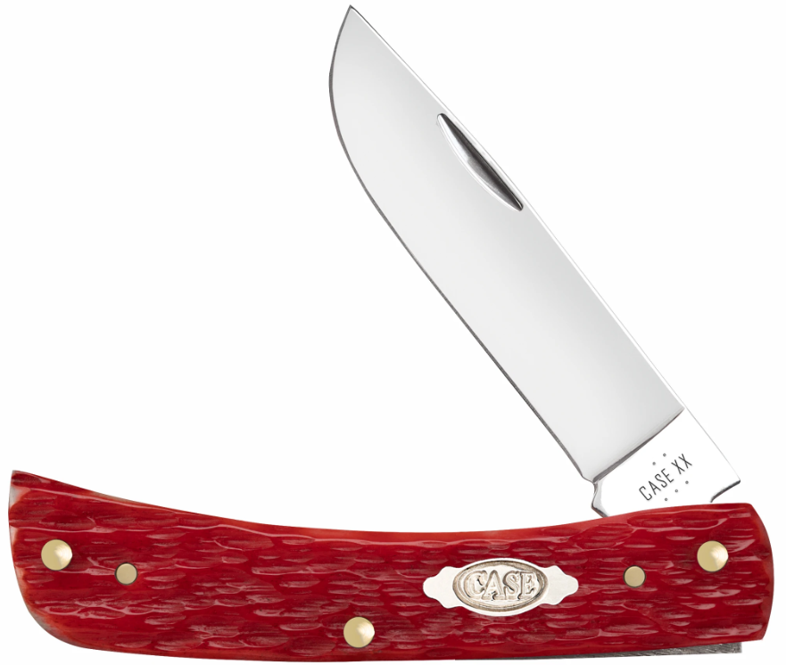 Case Knife Dark Red Bone Sod Buster Jr 31945