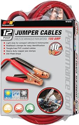 Jumper Cables 10 Gauge 12"