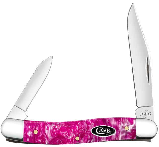 Case Knife Pink Crackle Kirinite Smooth Medium Pen 16165