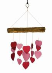 Pink and Red Valentine Drift Windchime