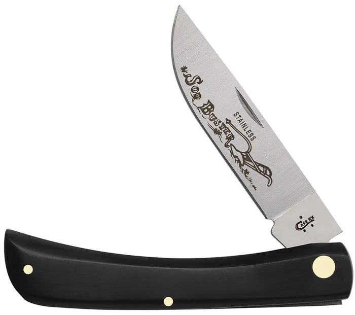Case Knife Smooth Black Synthetic Sod Buster 00092