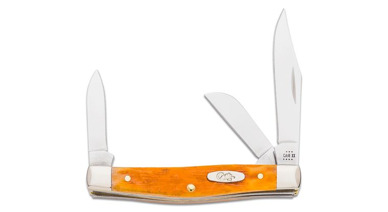 Case Knife Persimmon Orange Medium Stockman 26562