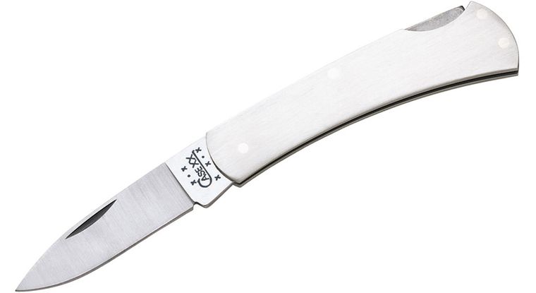 Case Knife Brushed Stainless Steel Lockback 00041