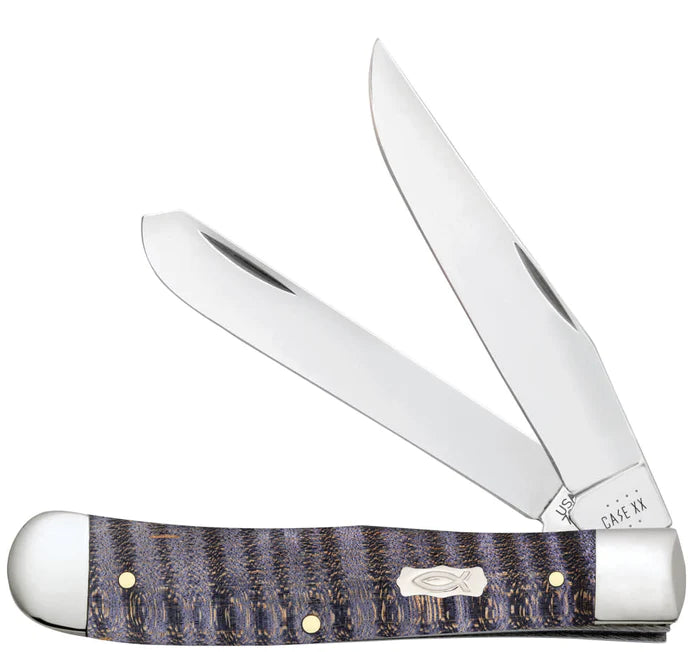 Case Knife Purple Curly Trapper 80540
