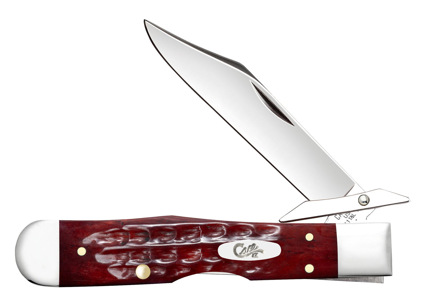 Case Knife Pocket Worn Old Red Bone Corn Cob Jig Cheetah Cub 10309