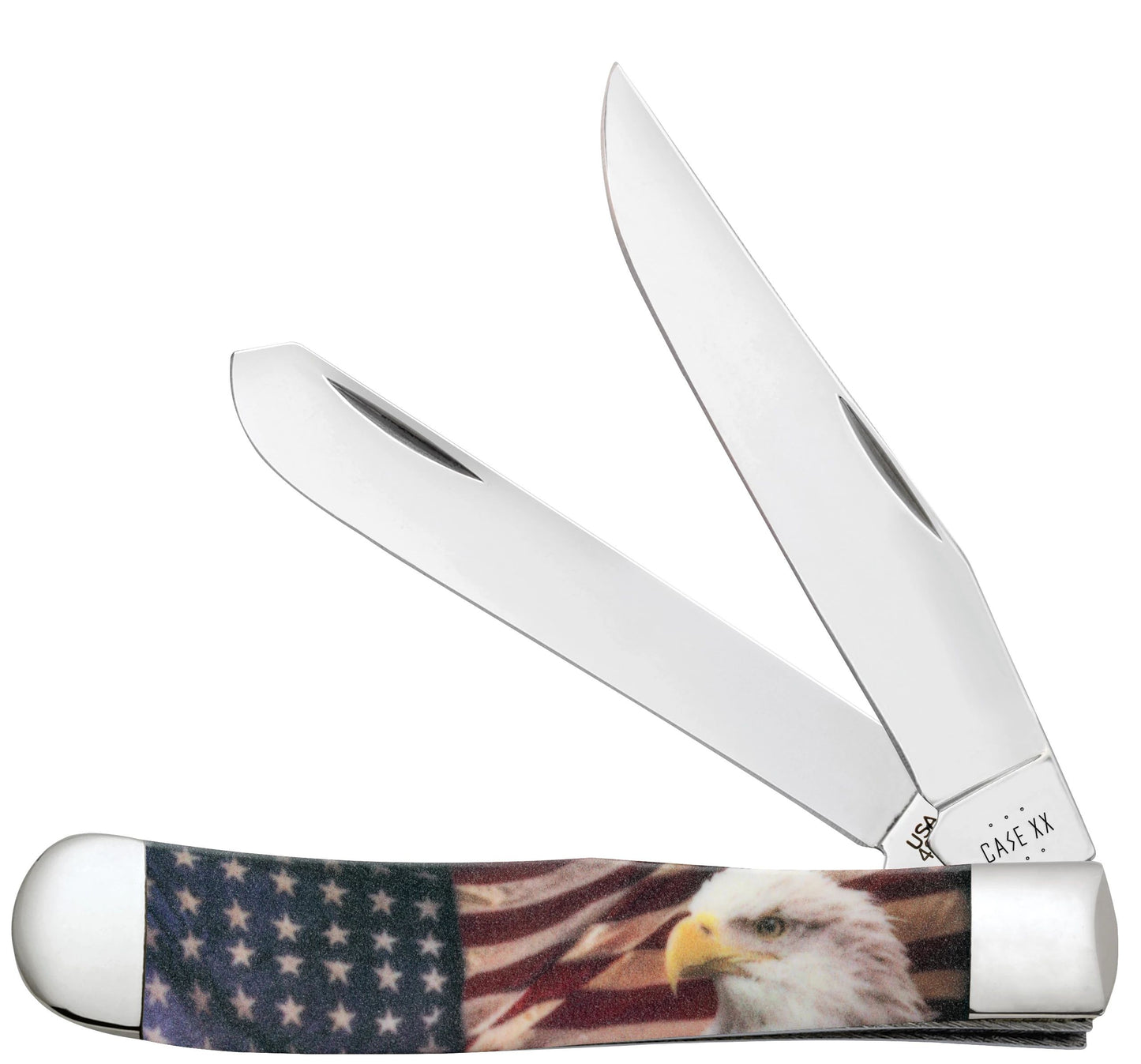 Case Knife Patriotic White Synthetic Trapper 10647