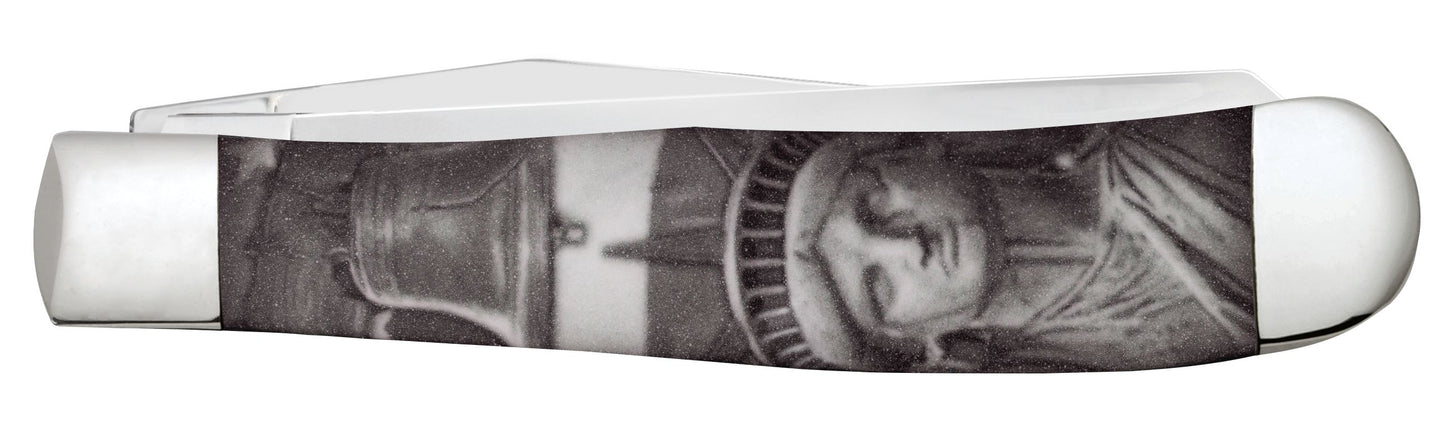 Case Knife Statue of Liberty Synthetic White Trapper 10677