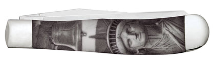 Case Knife Statue of Liberty Synthetic White Trapper 10677