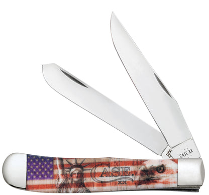 Case Knife Patriotic Synthetic White Trapper 10678