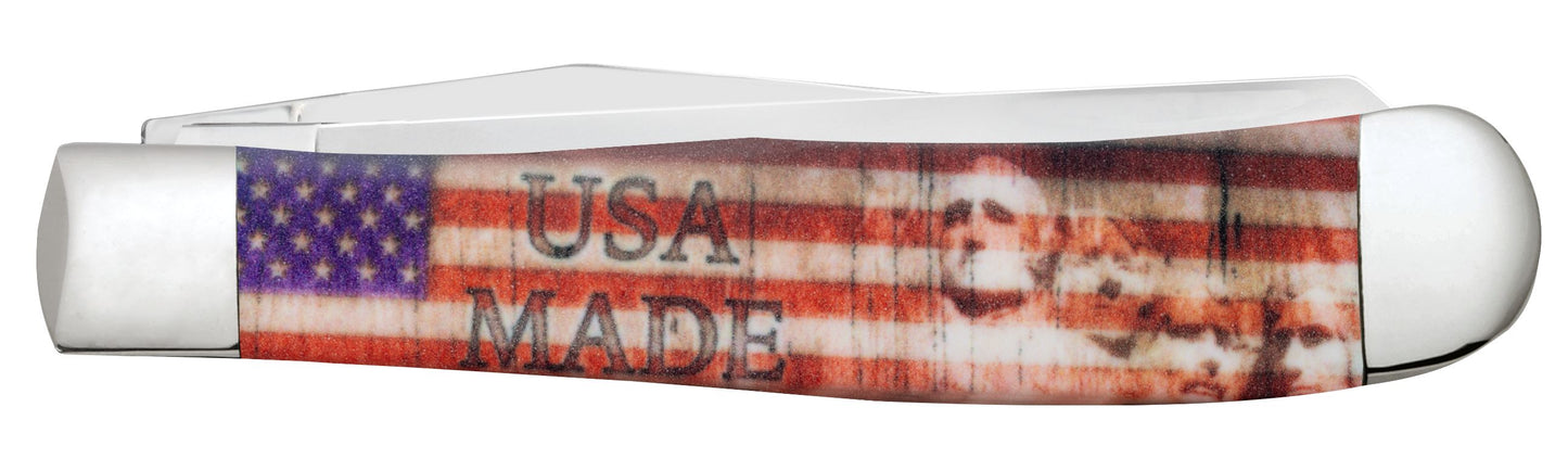 Case Knife Patriotic Synthetic White Trapper 10678