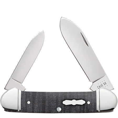 Case Knife Black Curly Canoe 10734