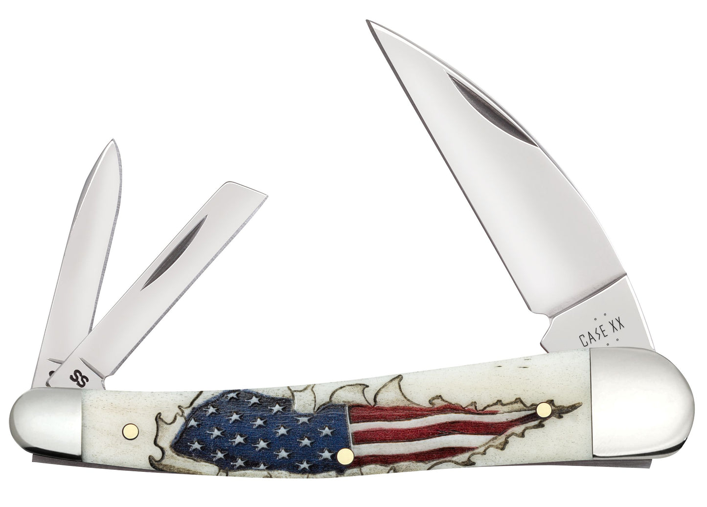 Case Knife Natural Bone Color Wash Seahorse Whitler 10844