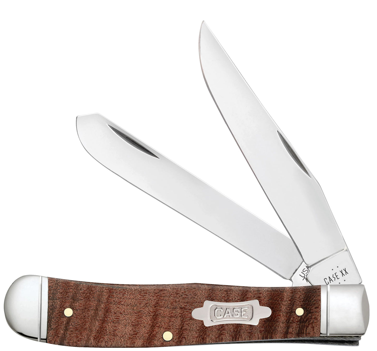 Case Knife Brown Curly Maple Trapper w/ Cigar Box 10849
