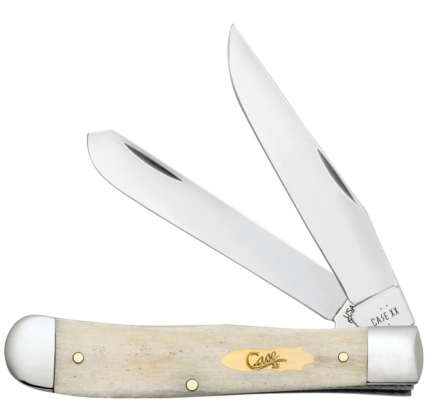 Case Knife Natural Bone Smooth Trapper 11020