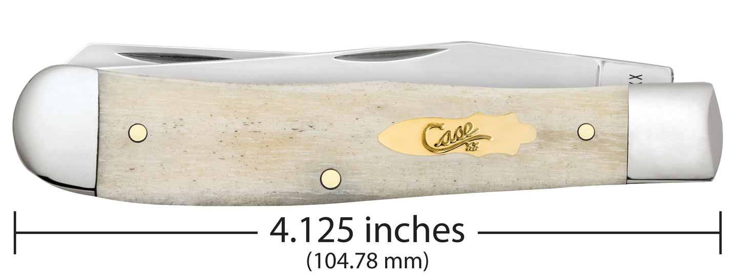 Case Knife Natural Bone Smooth Trapper 11020