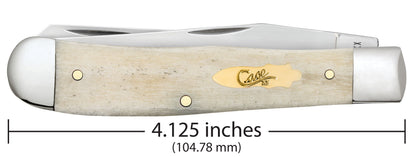 Case Knife Natural Bone Smooth Trapper 11020