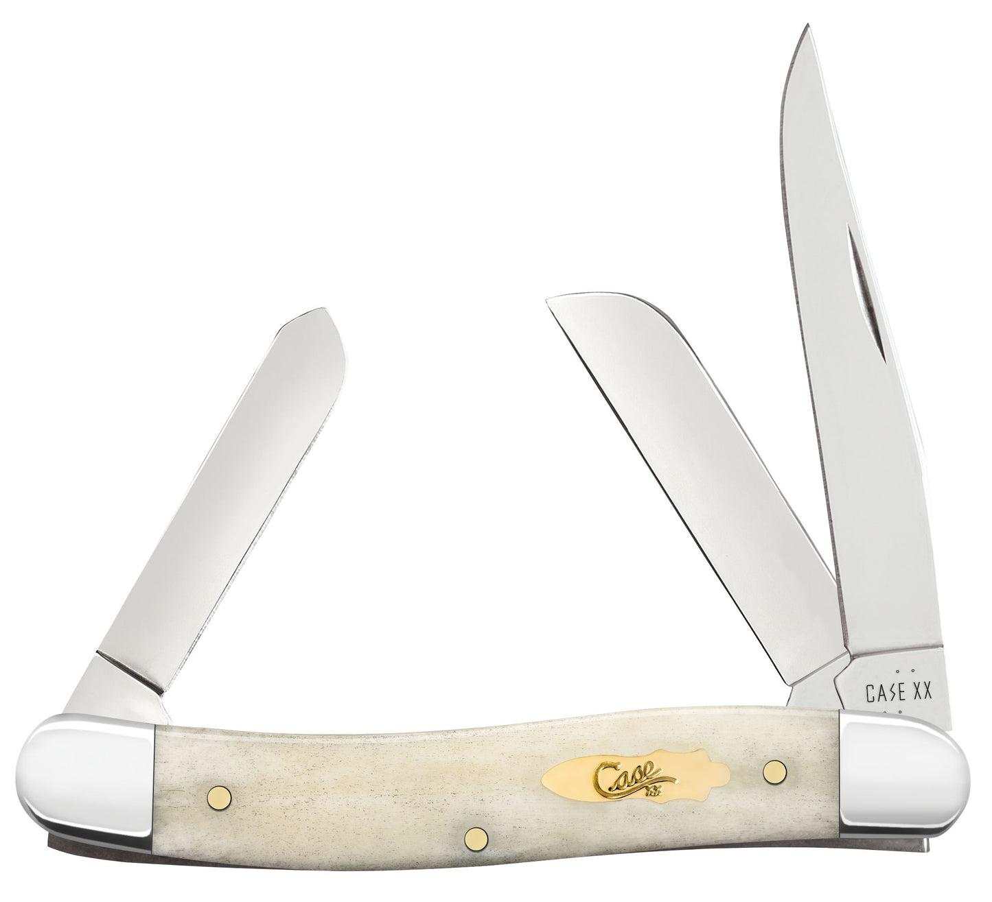Case Knife Natural Bone Smooth Medium Stockman 11021
