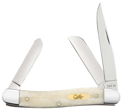 Case Knife Natural Bone Smooth Medium Stockman 11021