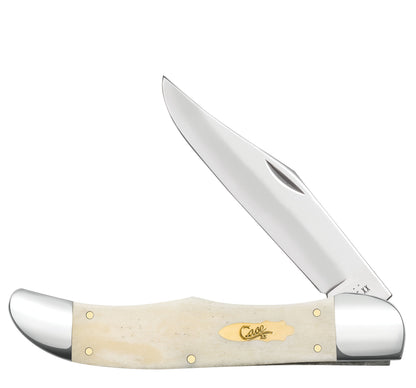 Case Knife Natural Bone Smooth Large Folding Hunter 11024