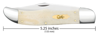 Case Knife Natural Bone Smooth Large Folding Hunter 11024