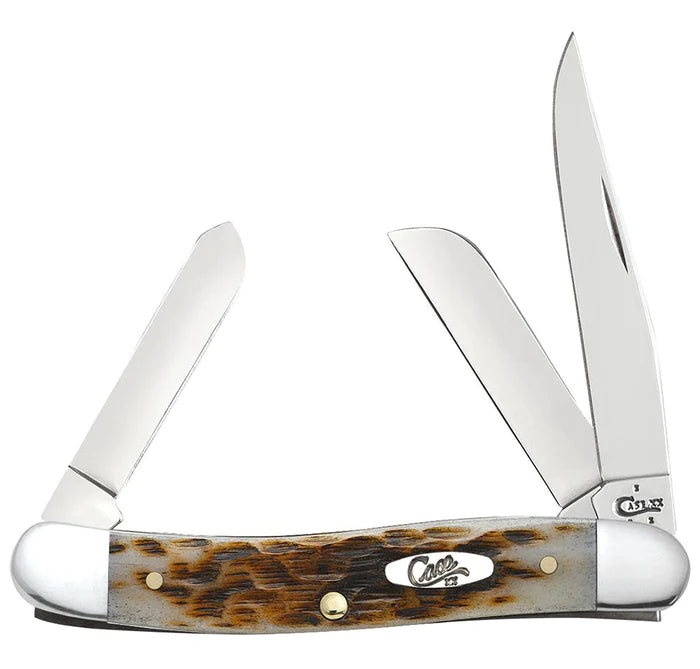 Case Knife Amber Bone Stockman CS 00039