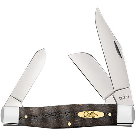 Case Knife Black Curly Oak Large Stockman 14004