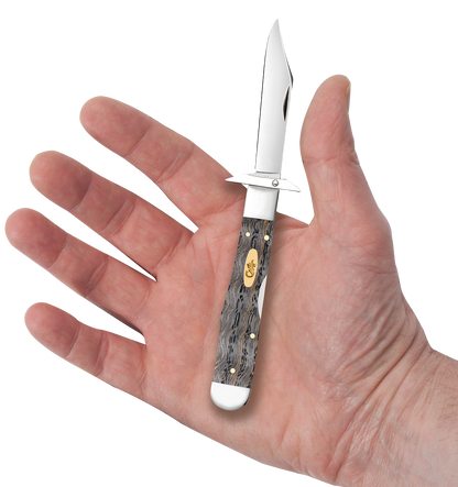 Case Knife Black Curly Oak Wood Smooth Cheetah Cub 14013