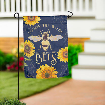 Bee Suede Garden Flag