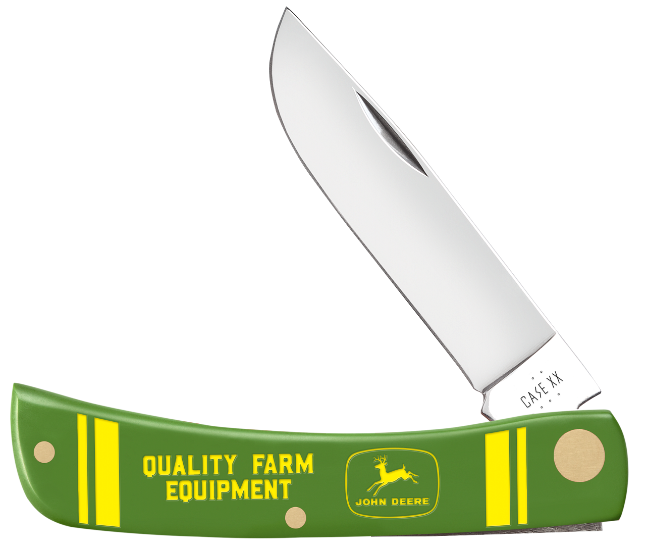 Case Knife John Deere Green Sod Buster Jr 15800