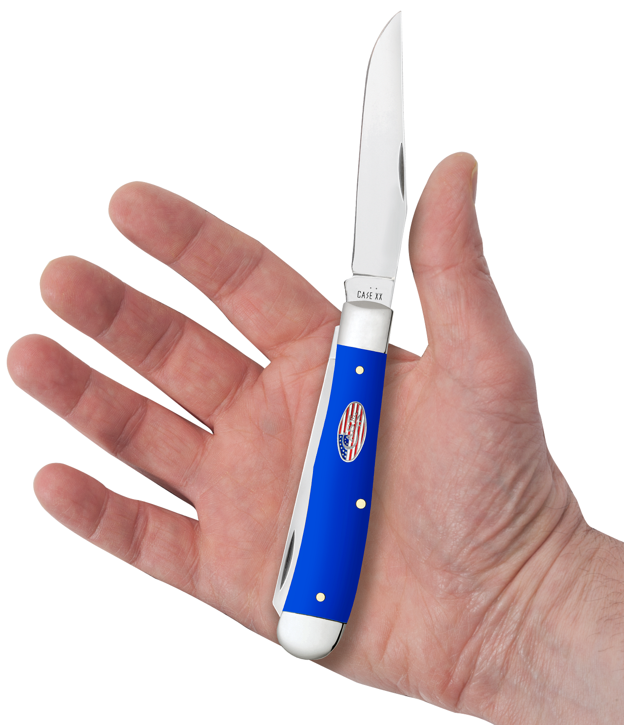 Case Knife Royal Blue Synthetic Smooth Trapper 16400