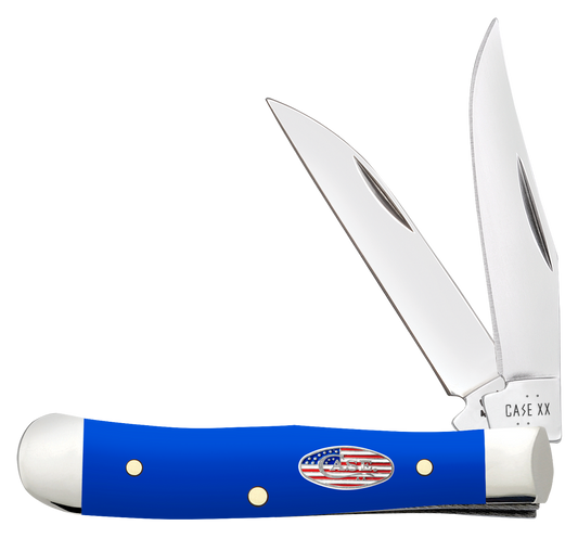Case Knife Royal Blue Synthetic Smooth Tiny Trapper 16401