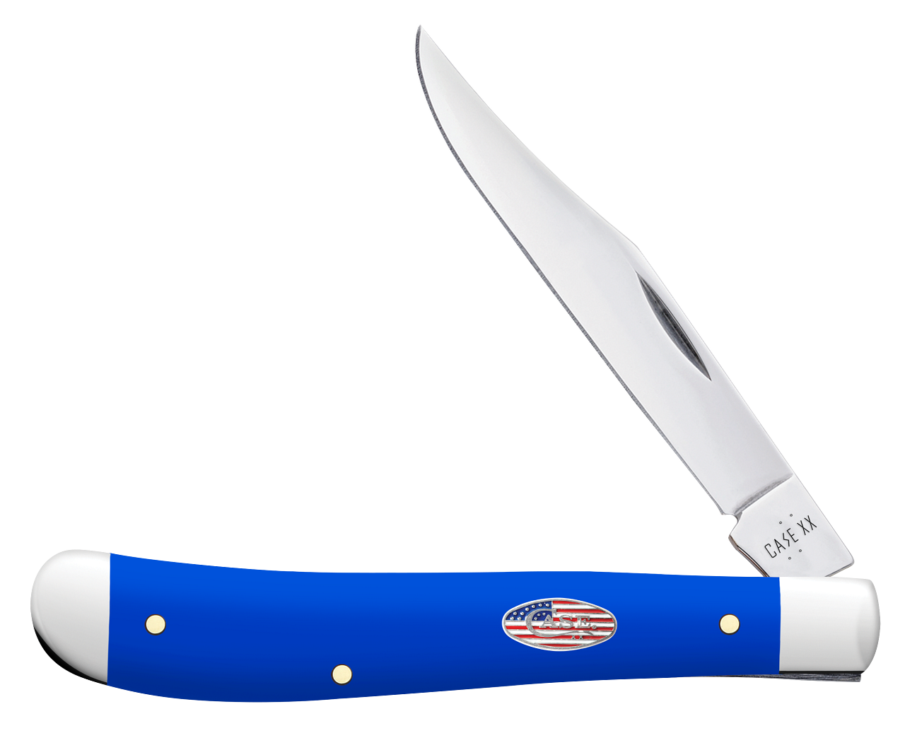 Case Knife Royal Blue Synthetic Smooth Slimline Trapper 16403