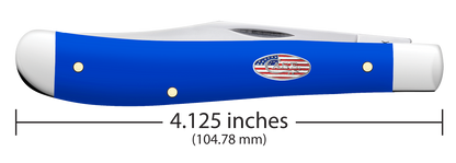 Case Knife Royal Blue Synthetic Smooth Slimline Trapper 16403